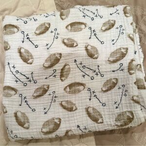 Baby Football Blanket Neutral Sports Swaddle Receiving Blanket
